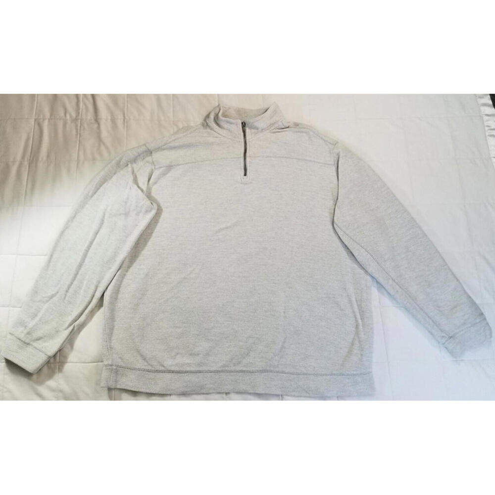 ROWM 2XB Gray Quarter Zip 100% Cotton Fall/Outdoors Jacket - Fast Shipping